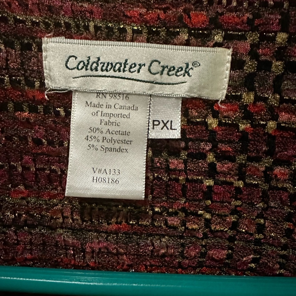 Coldwater Creek Multicolor Textured Fabric